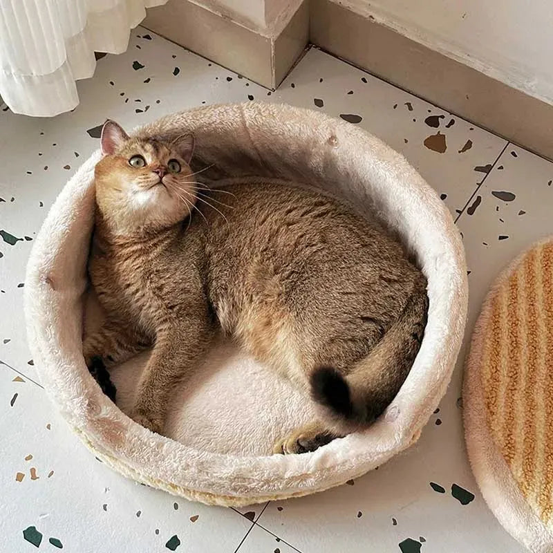 Causeway Braised Sandwich Cat Nest 45cm closed shape cat bed pink