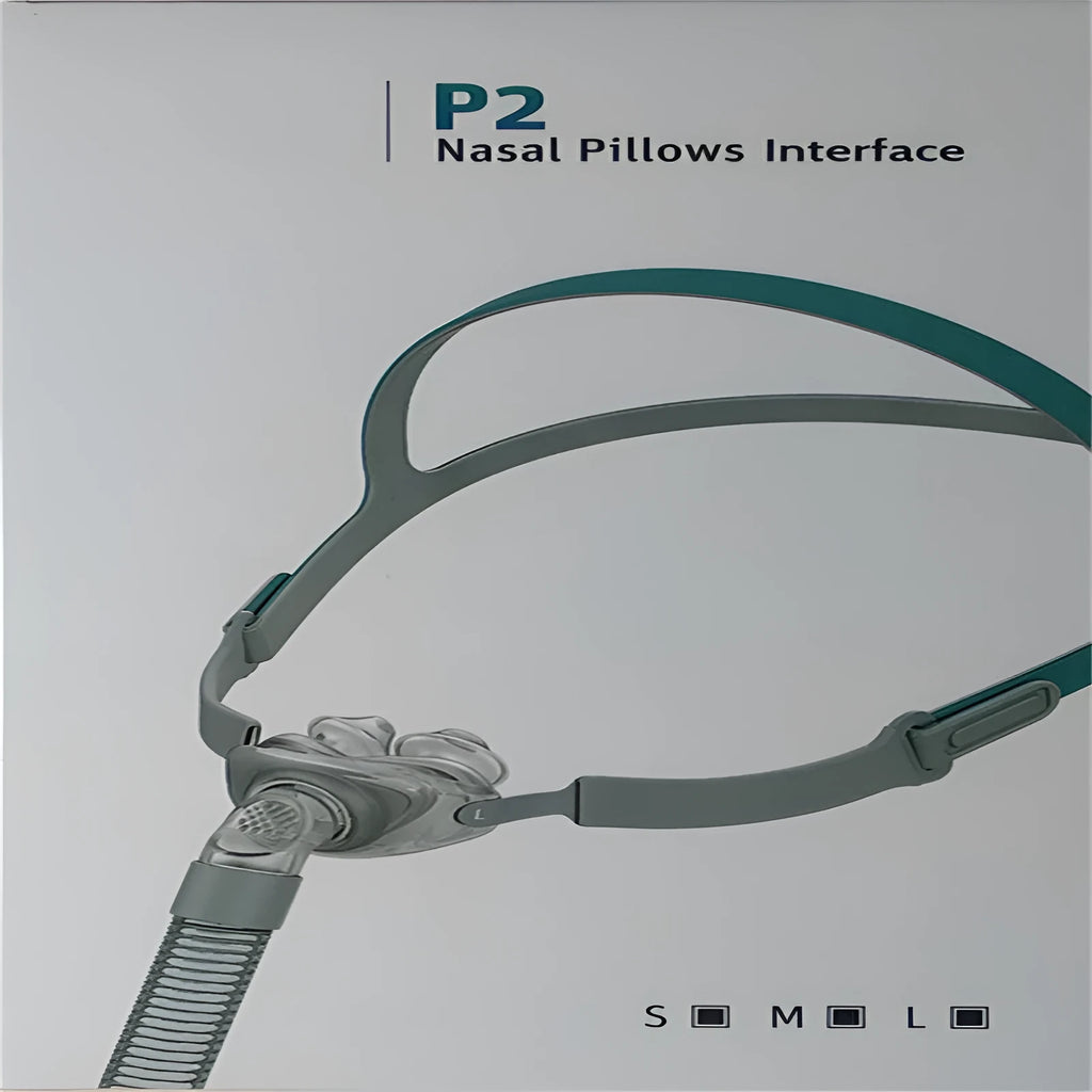 CPAP nasal pillow mask replacement set with silicone cushion and thickened headband