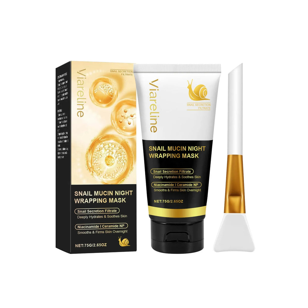 Turmeric sleep mask jar with application brush, 4.6cm diameter, 120g facial treatment set