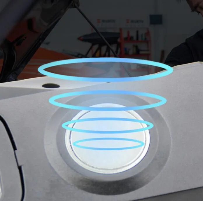 Multifunctional COB work light in ABS plastic housing with LED light, available as dry battery or rechargeable USB model