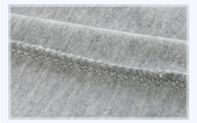 Grey children's cotton T-shirt shown with a size chart indicating Asian measurements from 90cm to 140cm.