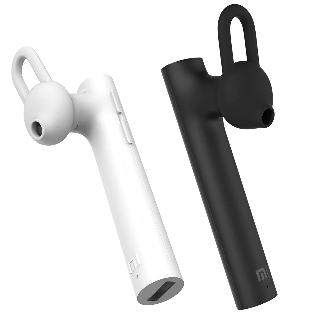 Compact wireless Bluetooth headset showing black and white colour options with 5.6cm dimensions