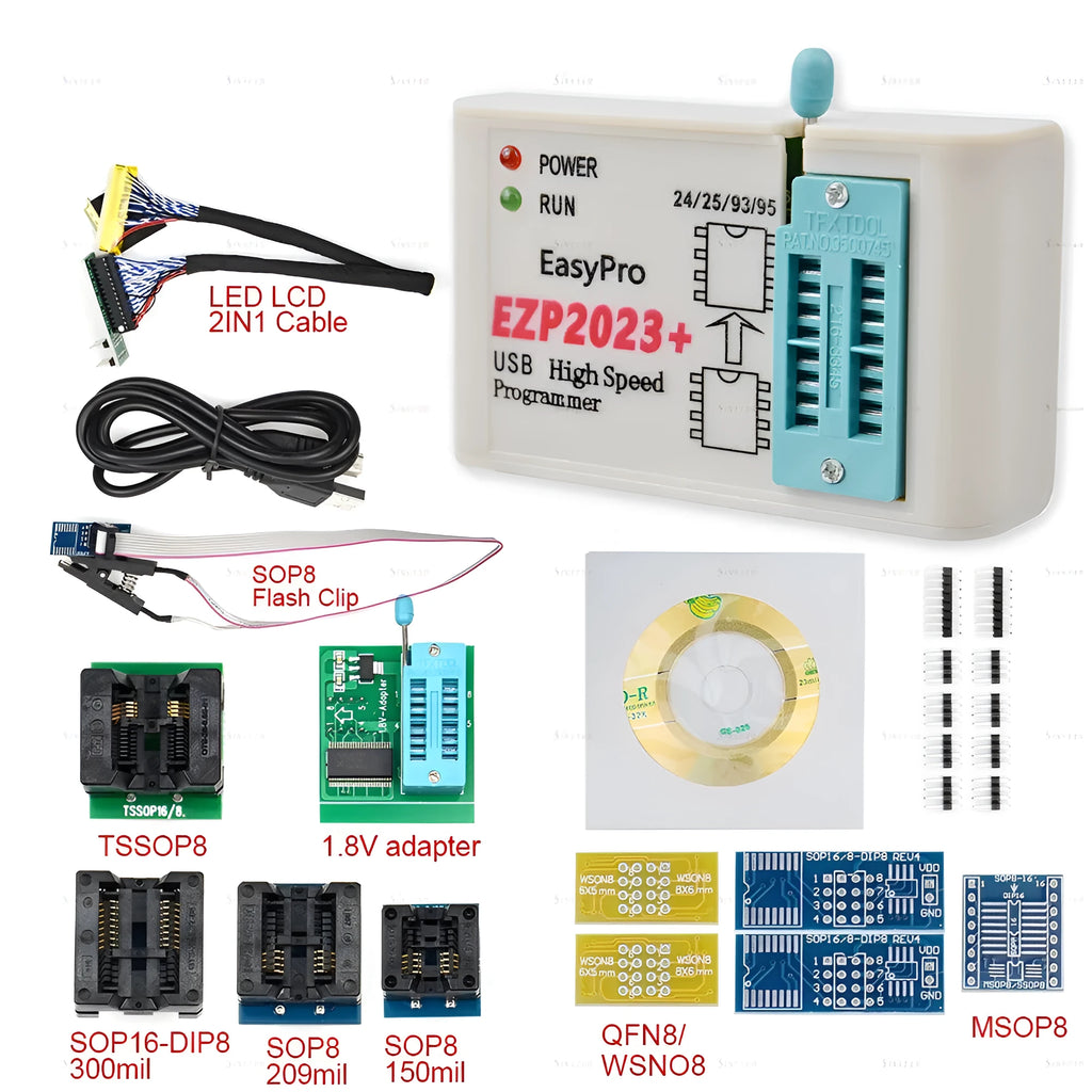 EZP2023 high-speed programmer with USB 2.0 interface for automotive fault detection and offline replication
