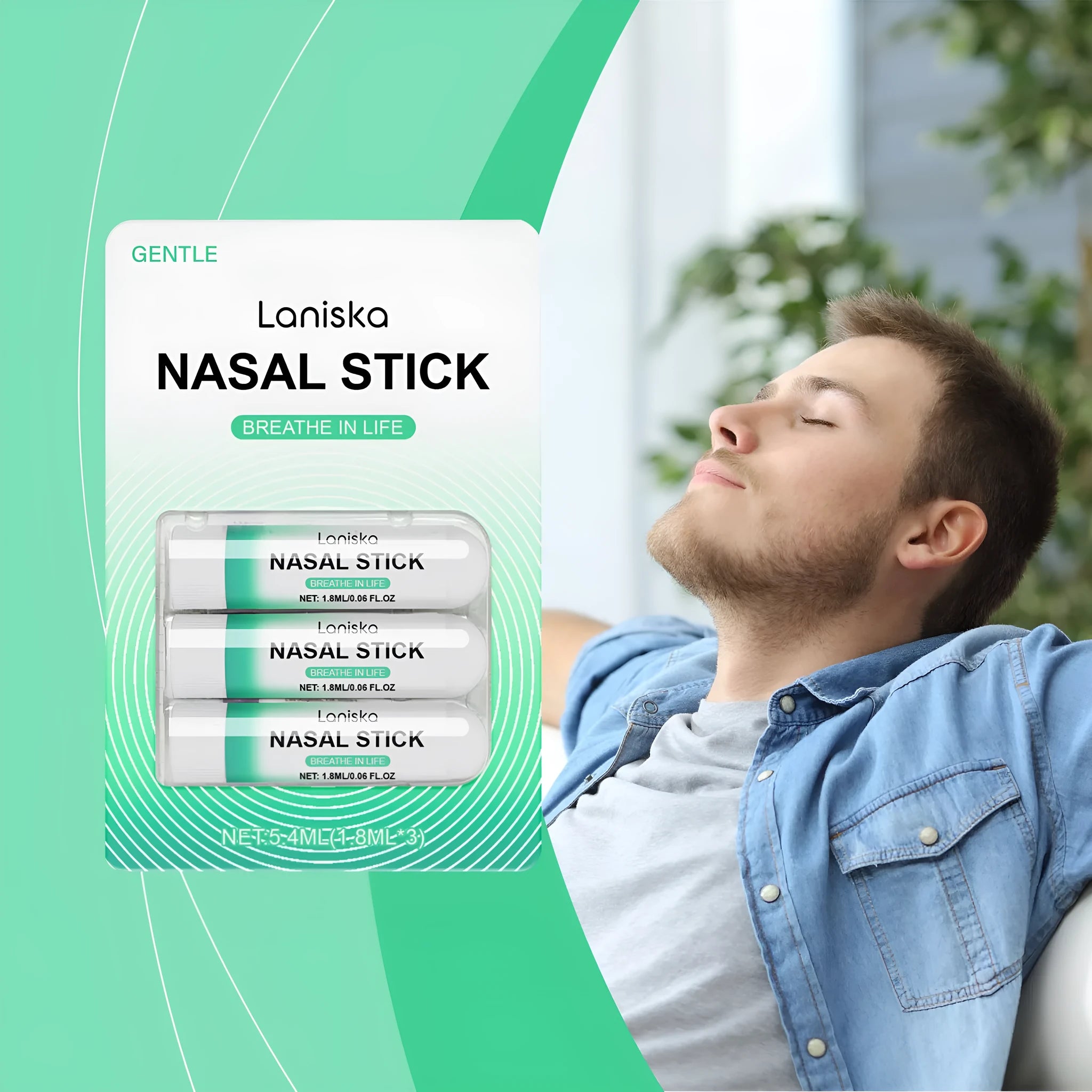 Mint Cool Nose Soothing Suit with three 1.8ml vials containing 5.4ml total of menthol and spearmint spray
