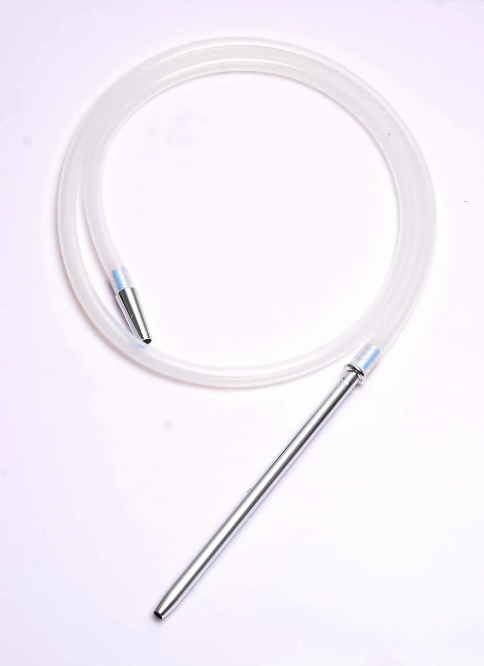 Silicone hookah hose with aluminium fittings in choice of six colours