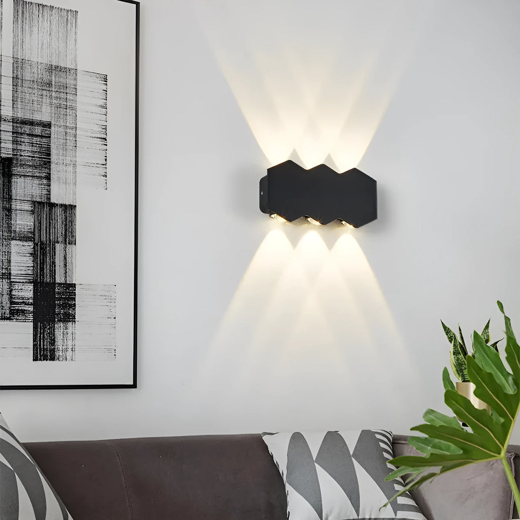 Modern minimalist LED wave shape wall lamp for corridor, aisle, hallway, or stairwell, 85-265V, one lamp