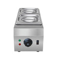 Commercial electric chocolate melting machine with double pot and digital temperature control.