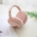 Bluetooth earmuffs headphones with plush lining in solid colour, foldable and adjustable