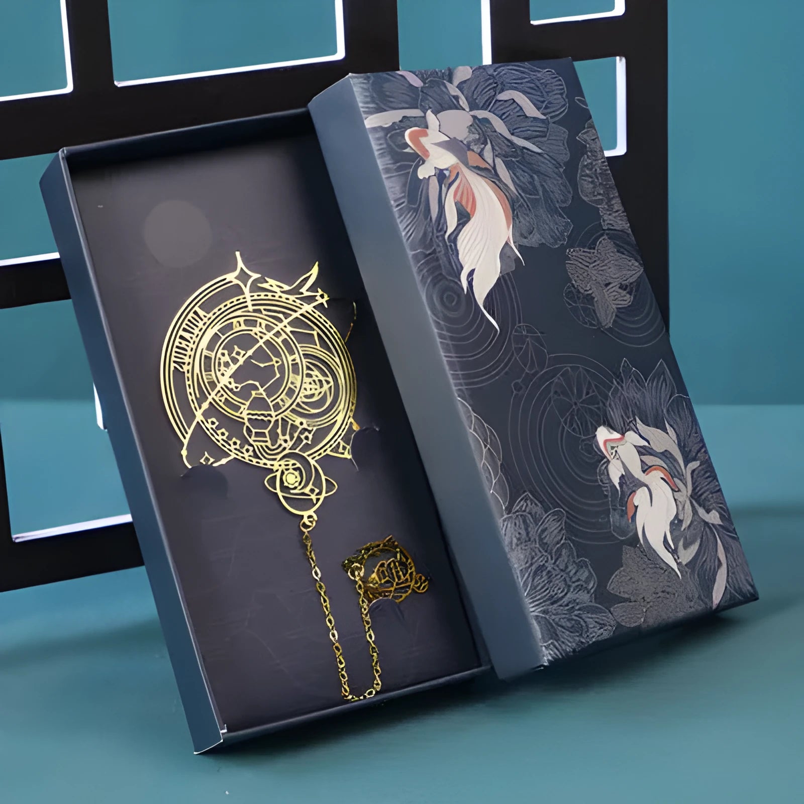 Twelve Constellations Series brass metal bookmark with hollowed zodiac sign design