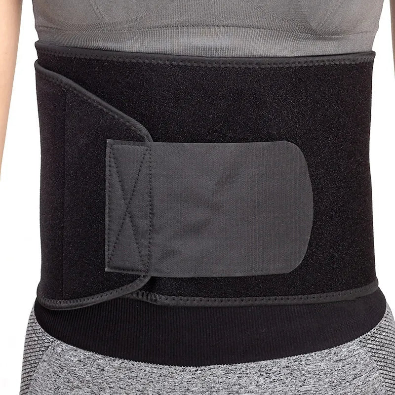 Black fitness waist abdominal belt for yoga lumbar support