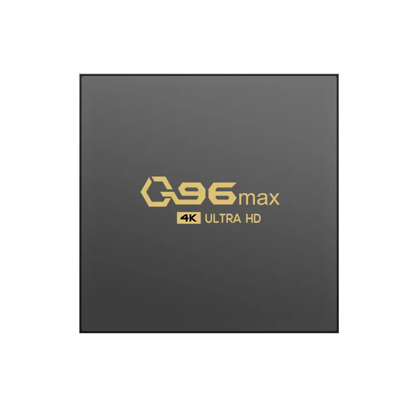 Q96 MAX Android TV box set-top box with remote control and HDMI cable for 4K streaming