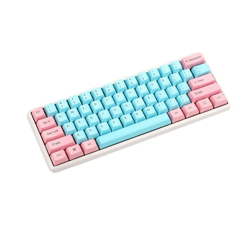 Pink PBT keycap set for mechanical keyboards showing 1.5mm thickness and opaque finish