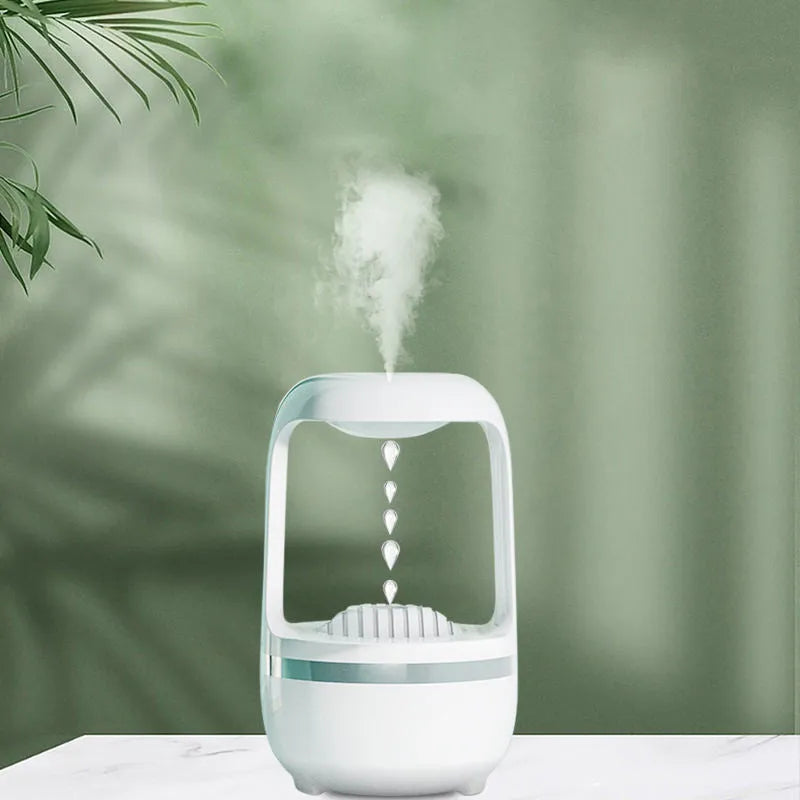 Anti gravity water drop backflow humidifier 500ml ABS USB white colour 133mm height