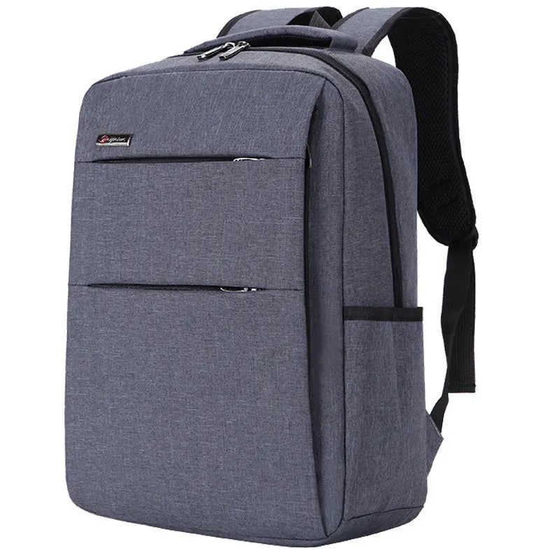 Waterproof rechargeable laptop backpack in various colours showing shoulder straps and Oxford cloth material