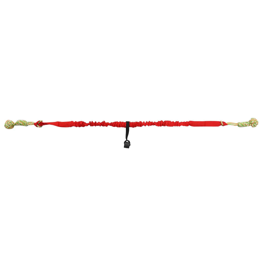 Woven cotton dog tug-of-war rope toy shown in grey, suitable for interactive play.