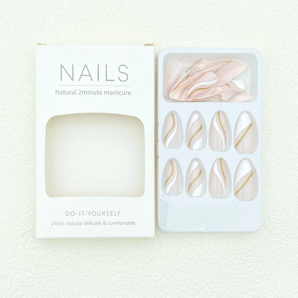 Medium drop shape plaid pattern nail stickers JF0518 with jelly glue adhesive
