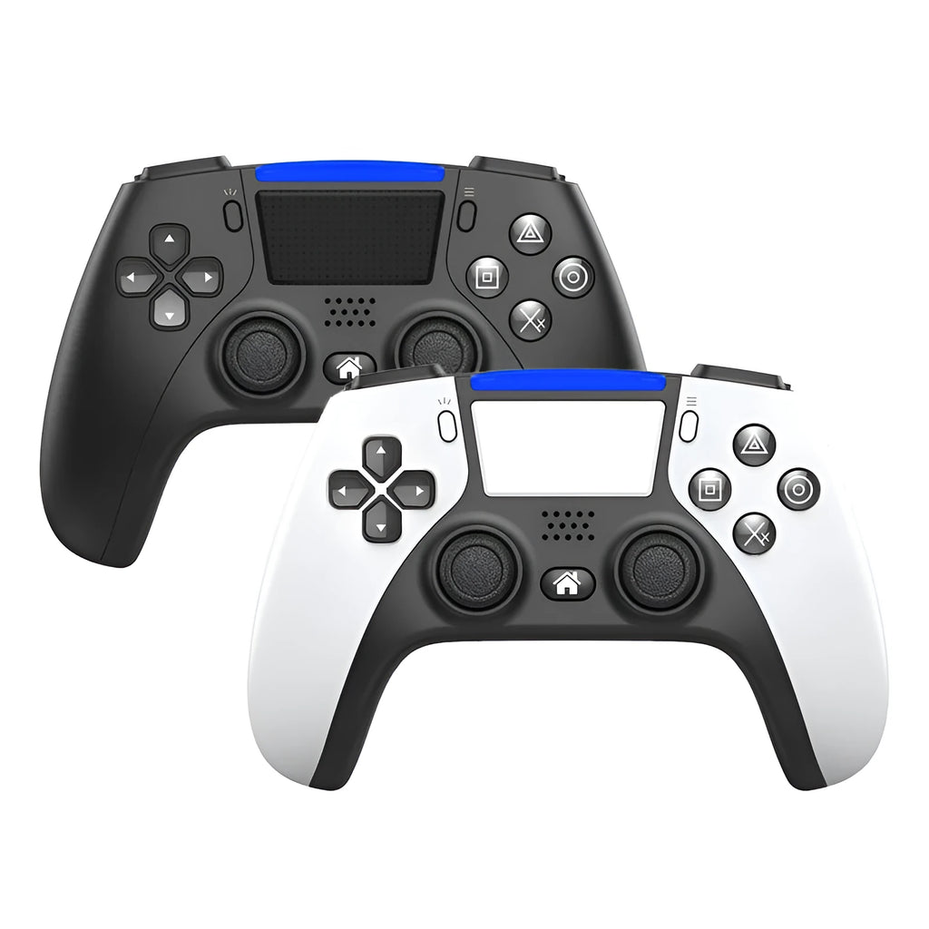 Bluetooth wireless gamepad in black, ABS plastic, with dual analog sticks, for PS4 Android and PC