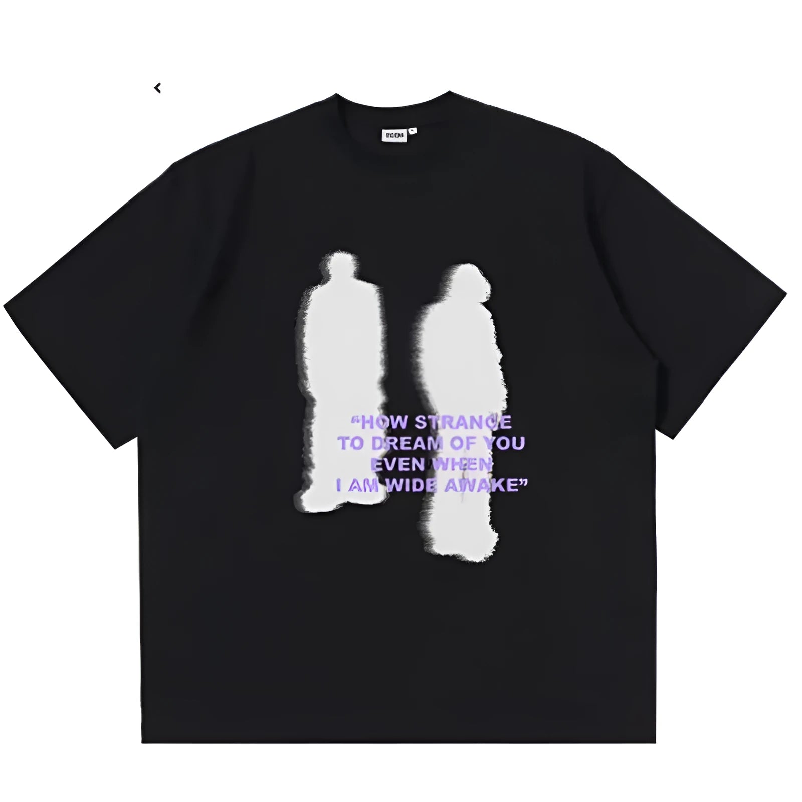 Shooting House white cotton T-shirt with fresh and sweet printed pattern, loose fit, mid-length cut, front view