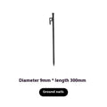 Outdoor camping steel nail stake 30cm black colour for tent and gazebo ground anchoring