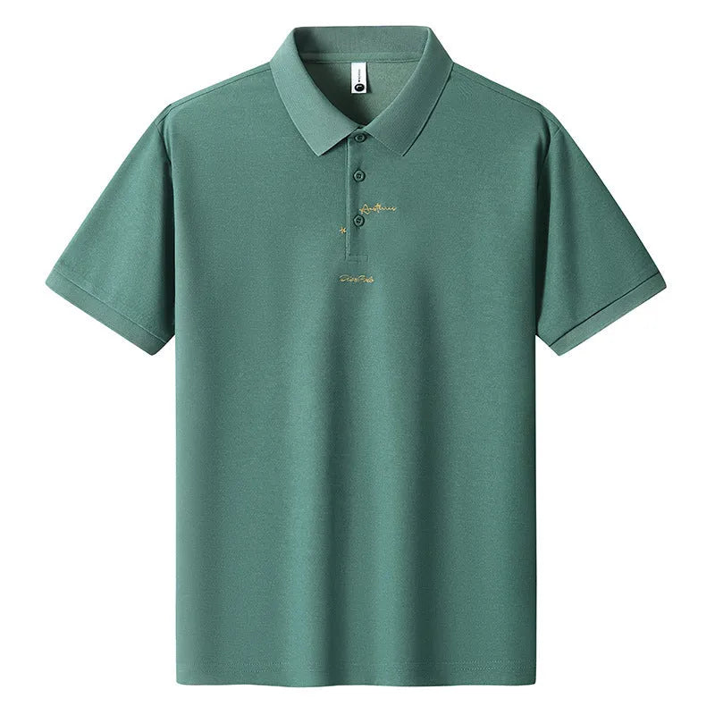 Men's casual loose cotton t-shirt in various colours showing short sleeves and round neck.
