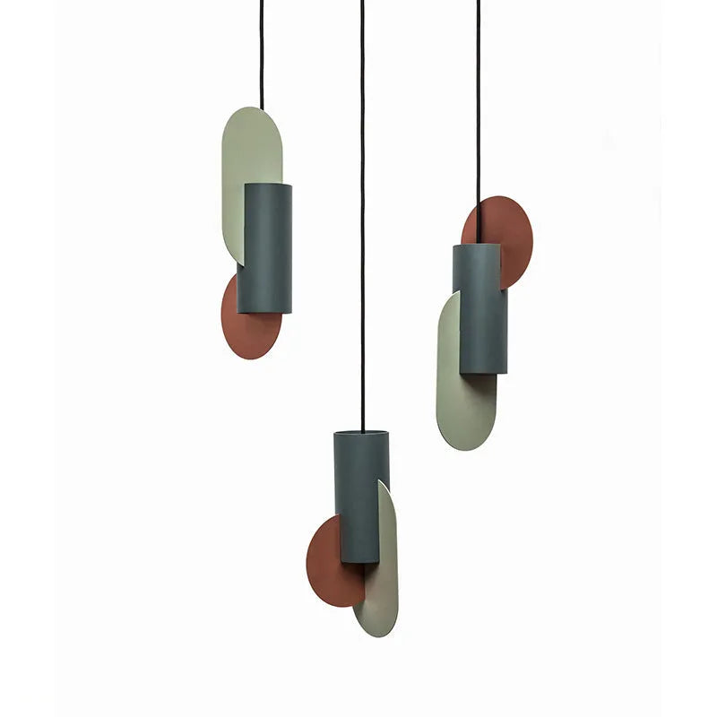 Nordic single head small chandelier, iron, 250x500mm, LED, white grey pink, for dining room bedroom bar