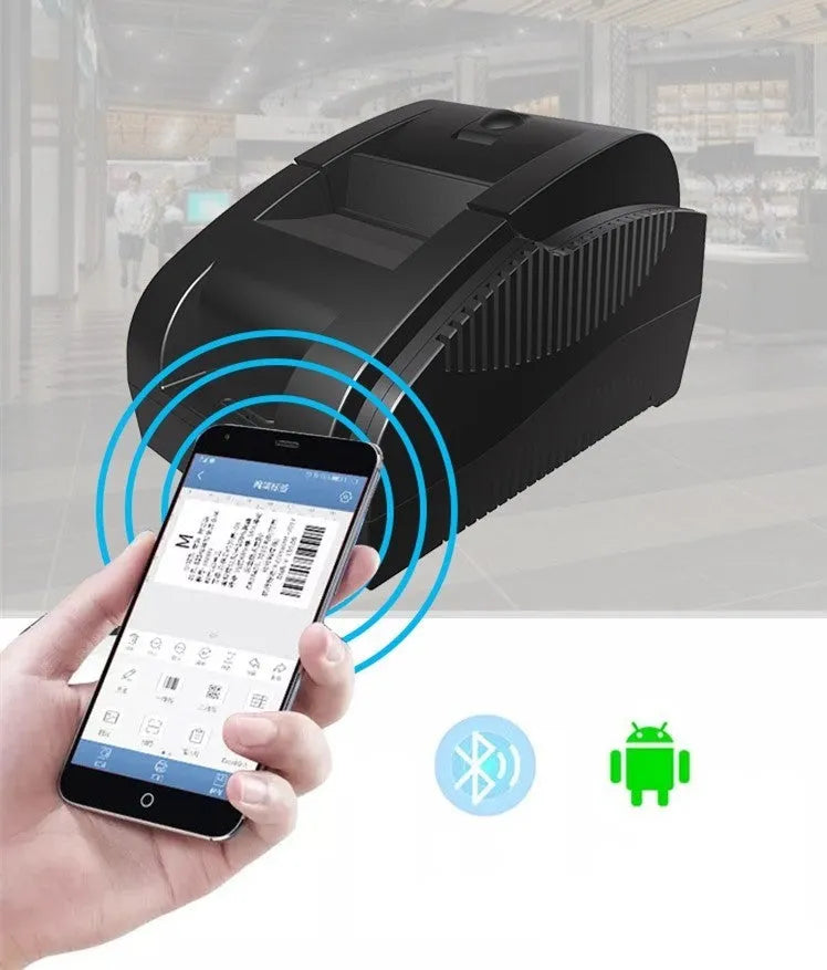 58mm thermal takeaway receipt printer with USB interface and Bluetooth phone connection option