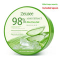 300g tub of aloe vera gel for facial skincare with a small application spoon.