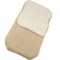 Baby stroller sleeping bag with envelope design in various colours showing lamb cashmere lining and cotton wool filling