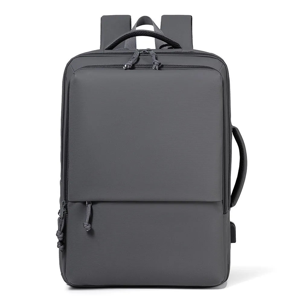 Large green waterproof Oxford cloth backpack for business travel with air pillow belt