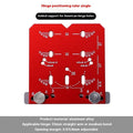Red aluminium alloy hinge locating rule tool for 35mm cabinet hinges with adjustable margin settings