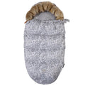 Baby stroller sleeping bag in polyester fiber with down cotton filling, 46x95x8cm, available in ten colours.