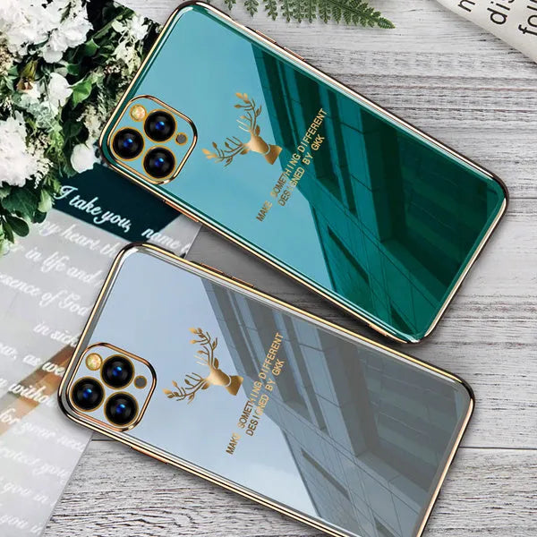 Black TPU full lens back cover case for iPhone on a flat surface.