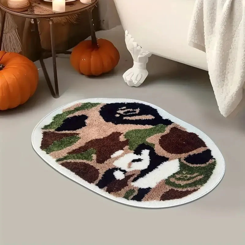 Cartoon non-slip absorbent bathroom mat in polyester fibre, anti-fouling, available in 40x60cm size