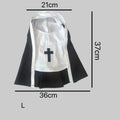 Black and white nun cloak costume on a small dog
