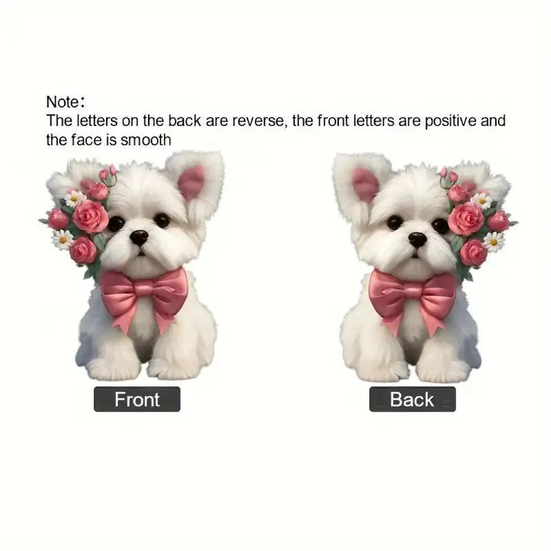 Colourful acrylic cartoon pendant for car interior decoration on dashboard.
