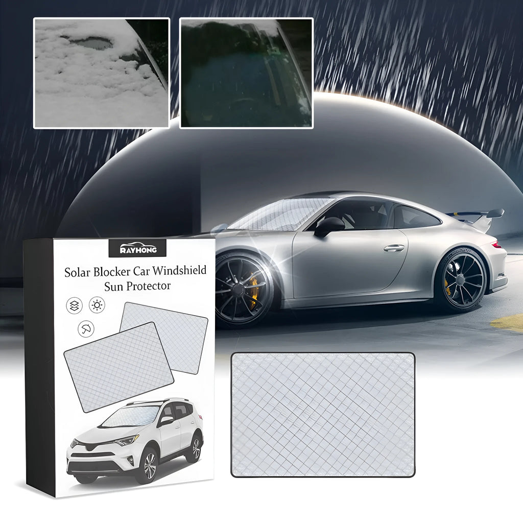 Car windshield aluminium film frost cover measuring 140x95cm with nylon and aluminium film construction