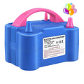 Blue plastic electric balloon inflator model 73005 with double holes and US plug