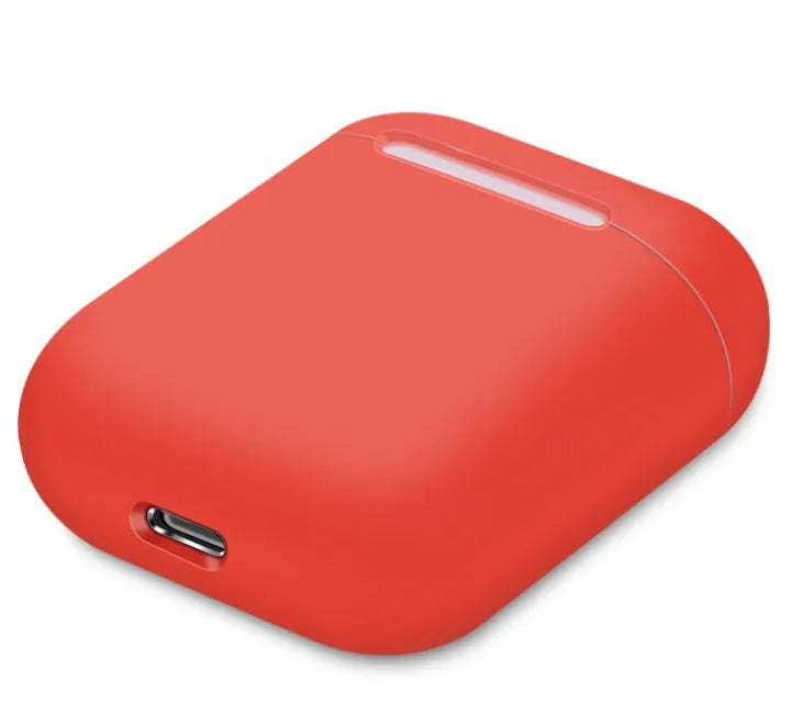 Split-design silicone protective cover for Apple AirPods charging case in a selected solid colour.