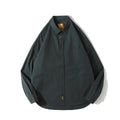 Men's Japanese-style loose cotton cardigan shirt in summer colours