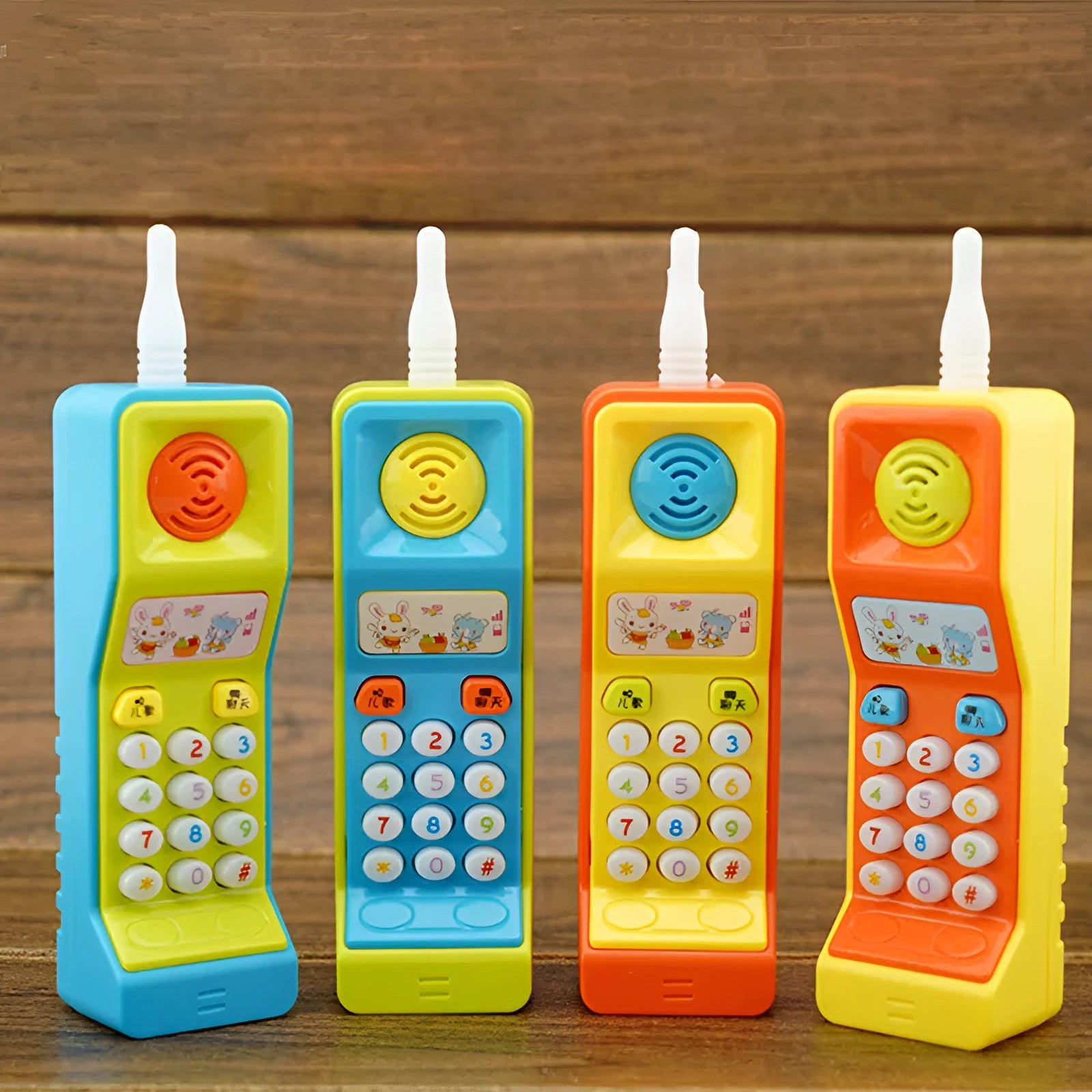 Children's battery-operated sound and light toy with cartoon animal design