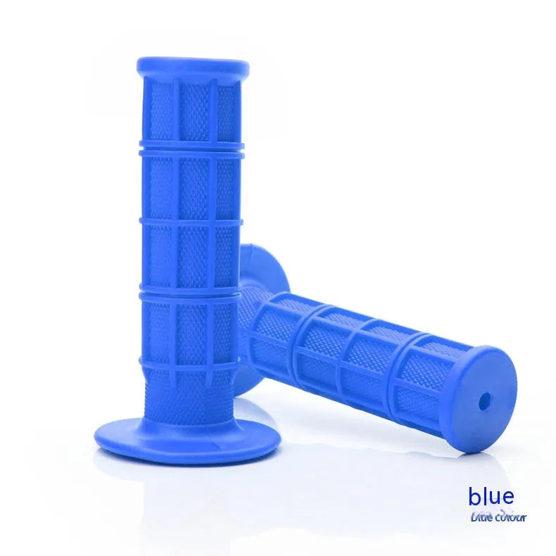 22mm motorcycle handlebar grips in eight colour options showing rubber construction