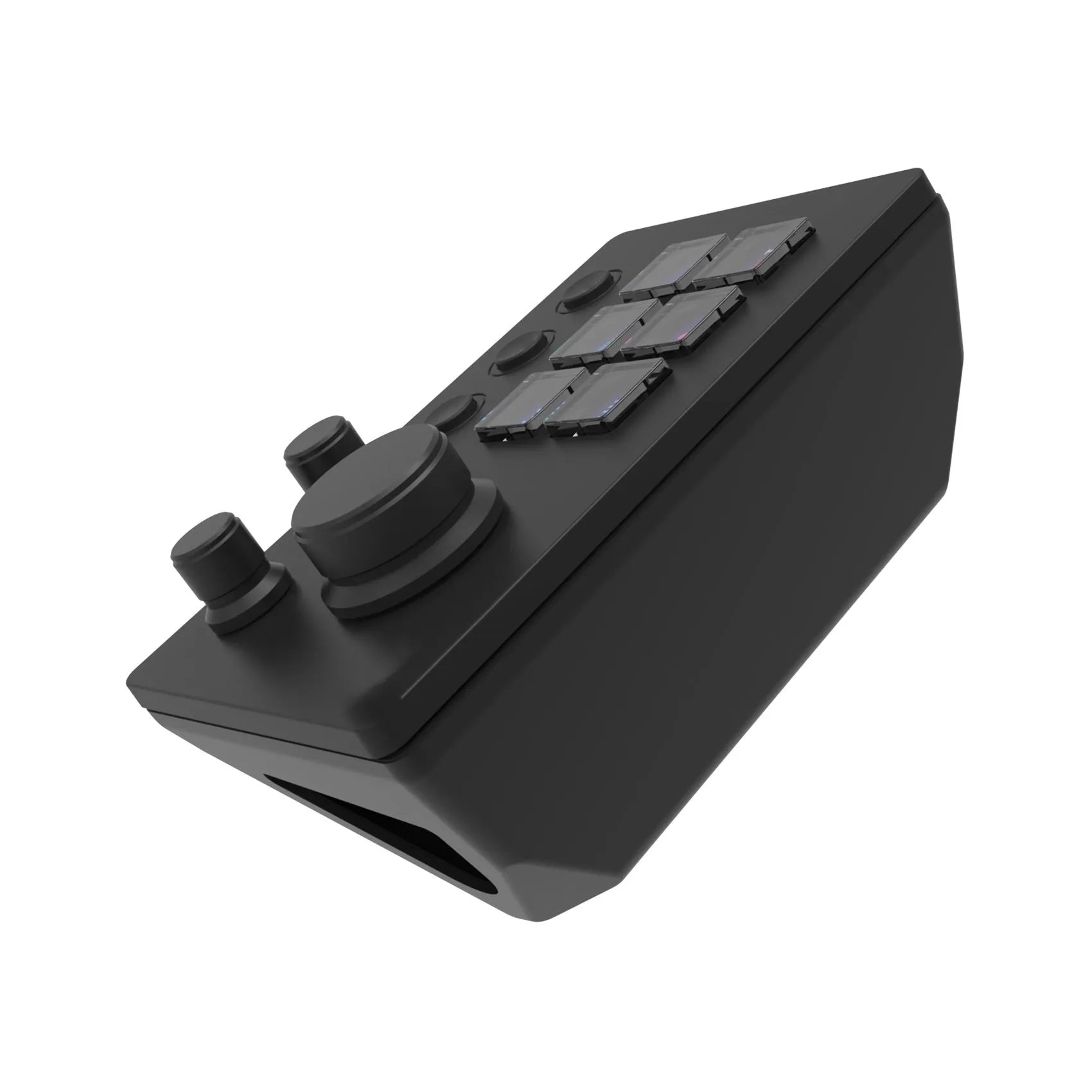 Visual Keyboard N3 programmable macro keypad in black or white with silica gel keys and USB cable.