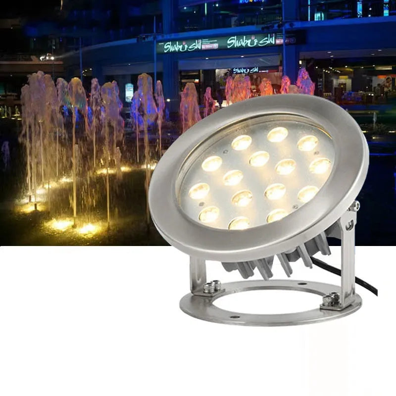 LED underwater lamp 6W blue light for swimming pool fountain pond submersion