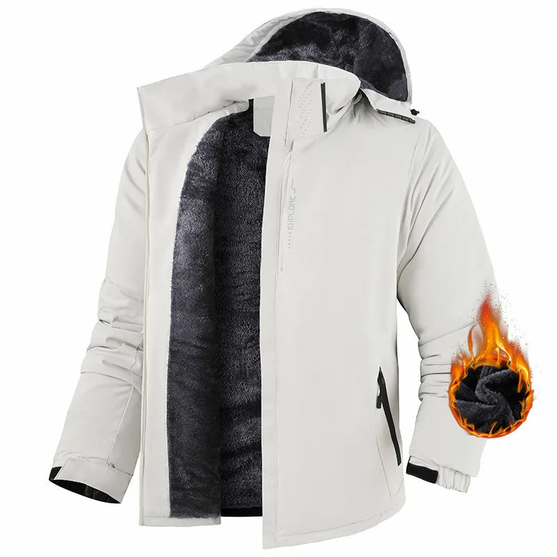 Autumn winter couple outdoor wind coat in dark blue, waterproof and windproof with extended sizes L to 9XL