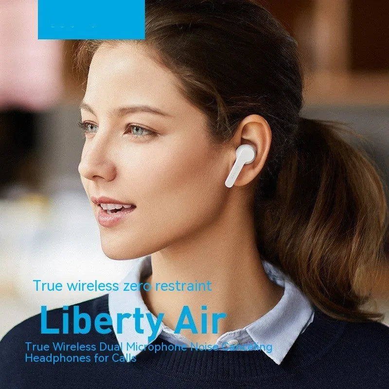 Creative wireless Bluetooth headset speaker in egg blue with ear hook design and charging compartment