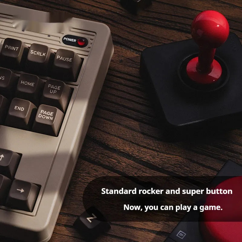 Retro 87-key mechanical gaming keyboard with Bluetooth wireless connection