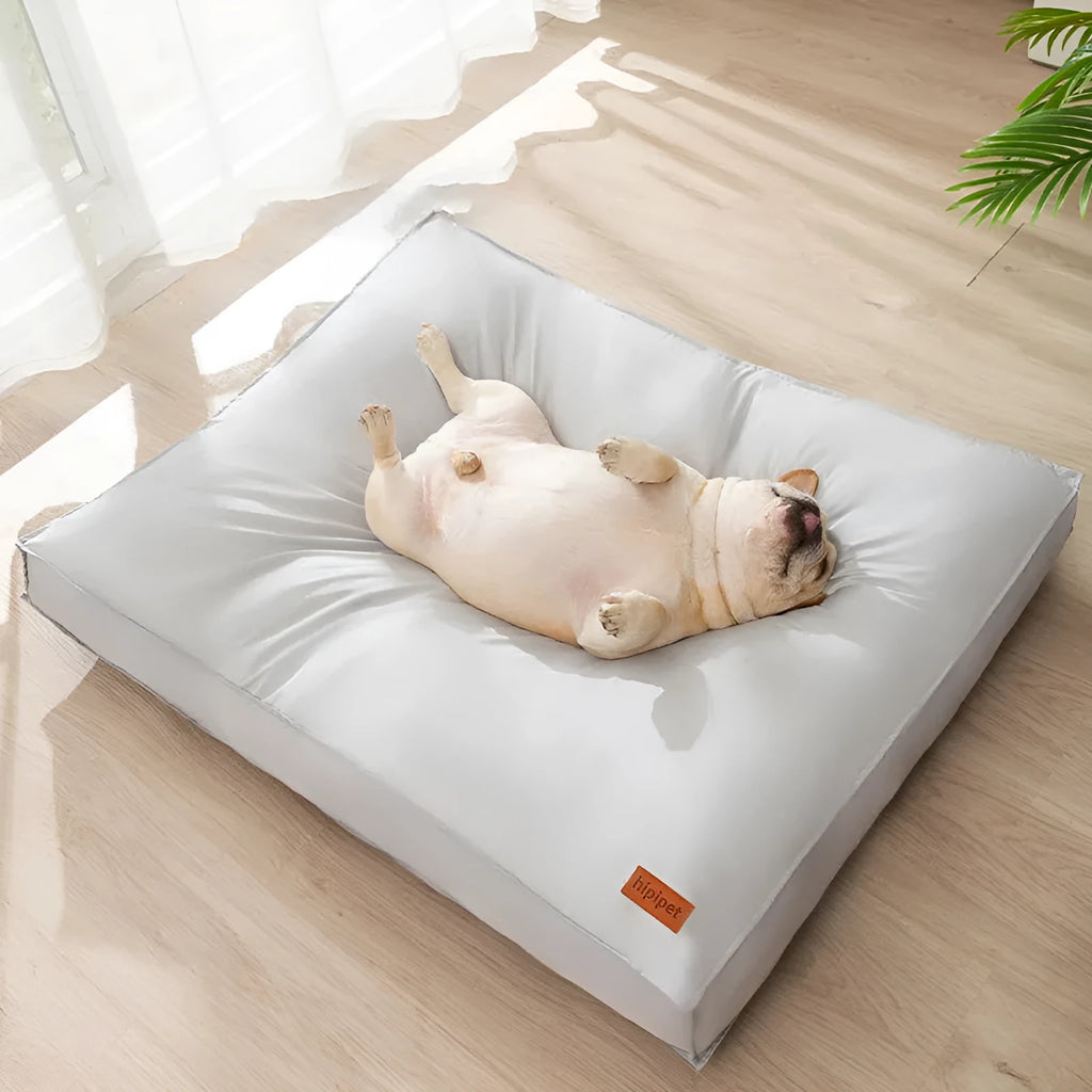 Waterproof dog bed mat with non-slip base, removable washable cover and PP cotton filling