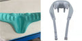Grey elastic fabric USB rechargeable neck and back massager with infrared function.