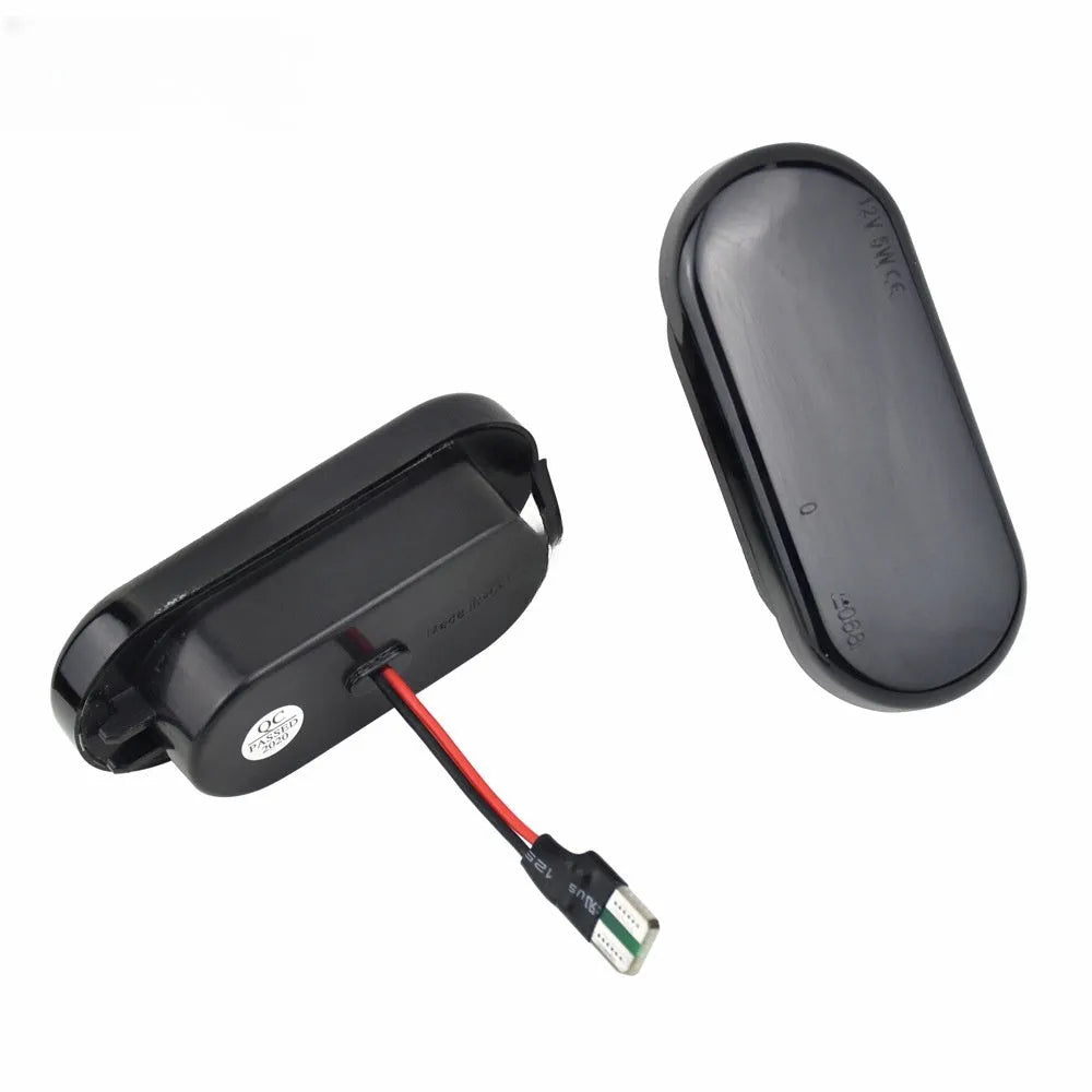 Flowing water style side turn signal lamp for Skoda Octavia 1U in blackened shell and crystal case options.
