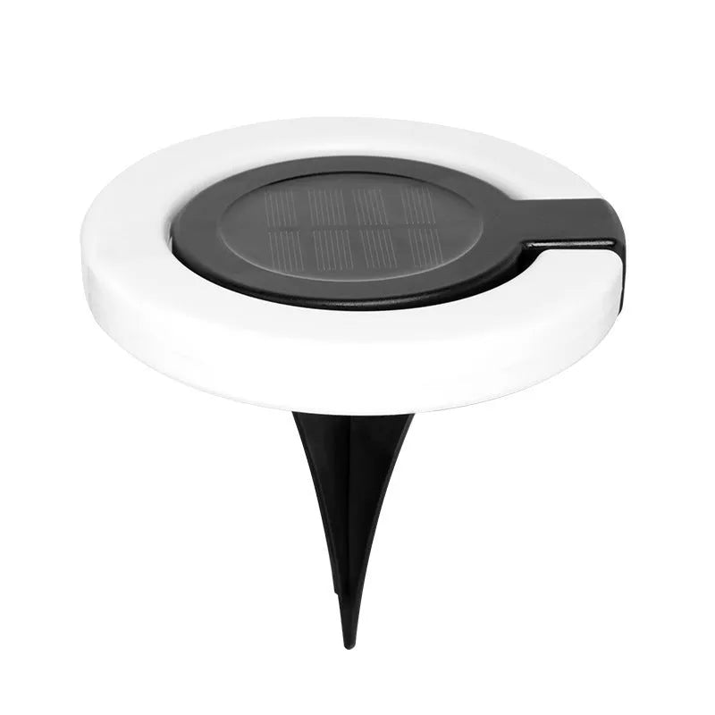 Long silver solar underground light with folding aperture for garden pathway illumination